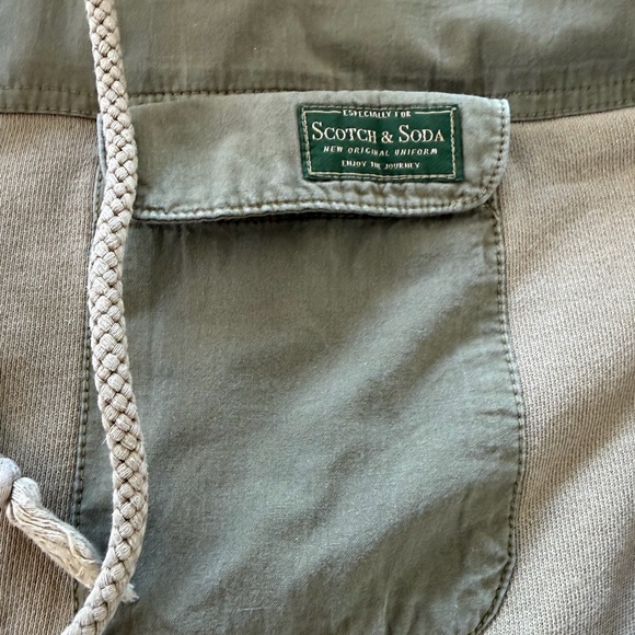 Scotch & Soda Olive and Beige Hoodie - Picture 3 of 5